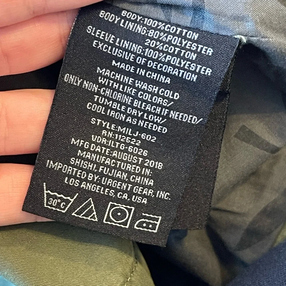 Indigo Star nwt olive green military field jacket utility coat